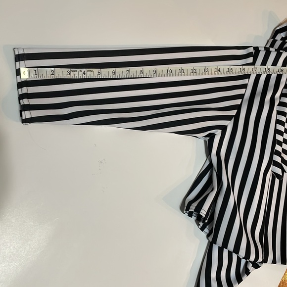3 Piece Beetlejuice Halloween Costume, Black & White Stripes, Size Adult Small - Picture 9 of 12